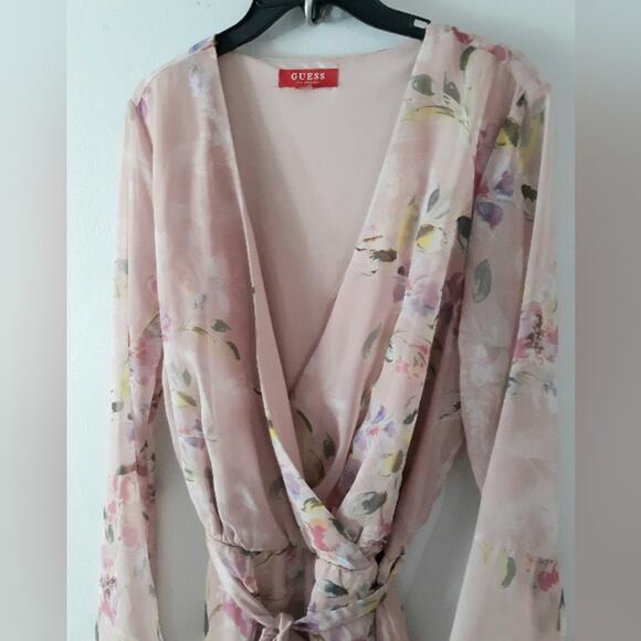 Guess Chiffon Bell Sleeve Romper XL - Picture 3 of 8